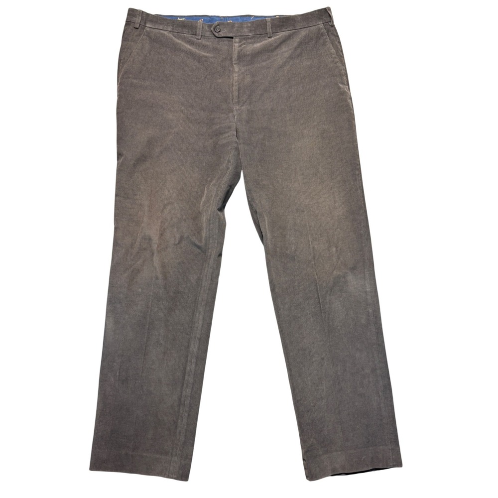 Lauren Ralph Lauren Mens Corduroy Pants Gray‎ Straight Leg Stretch 40x31.5